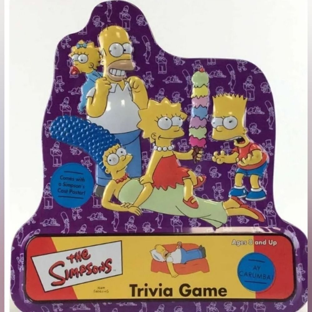🩵The Simpsons Vintage 2001 Edition Tin Trivia Game